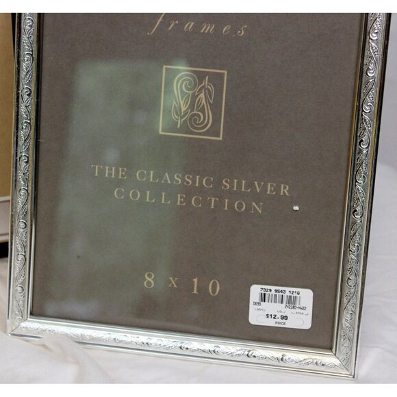 VTG 90s Jennifer Moore Classic Silver Filigree Picture Frame 8x10 Embossed Trad - Picture 3 of 5
